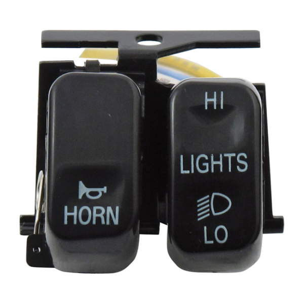 Hi/Low/horn, handlebar switch set. Black