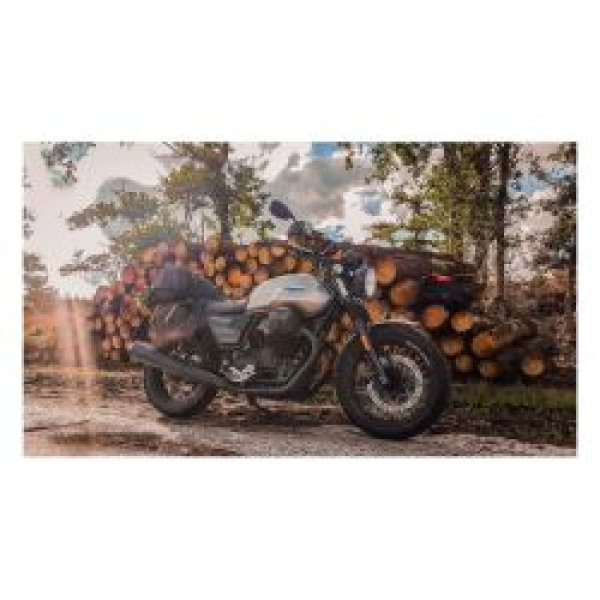 Longride, 'Old Chopper' Satteltasche aus gewachster Baumwolle. Khaki