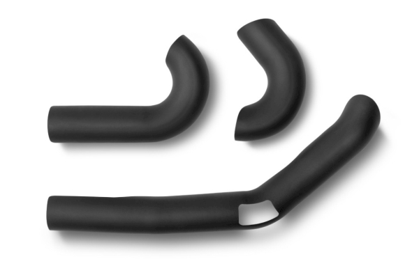 EXHAUST SYSTEM  2-1 SYSTEM “HURRICANE” BLACK / SS STEEL POLISHED FOR M8 TOURING ROAD GLIDE LIMITED Model Year 17-23 WITH EC ABE EURO 4/5