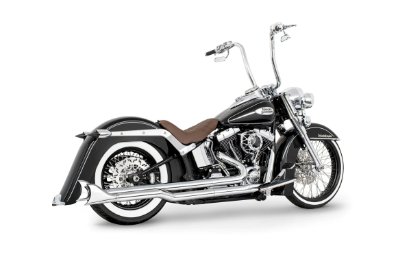 2-2 AUSPUFFANLAGE "CHOLO AZTEC"  FÜR M8 SOFTAIL  Bj. 17-20 MIT EG ABE