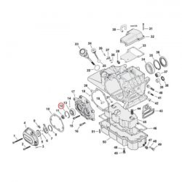 Retaining ring, transm. main/countershaft bearing (1p)