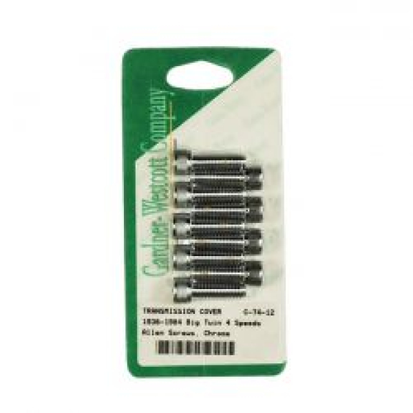 GW, transmission side cover screw kit. Chrome Allen head