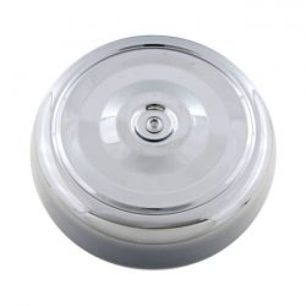 Air cleaner cover, Bobber style. 7" diameter. Chrome