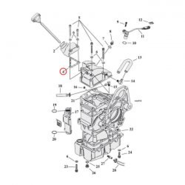 Cometic, gasket transmission oil spout (filler). Fiber