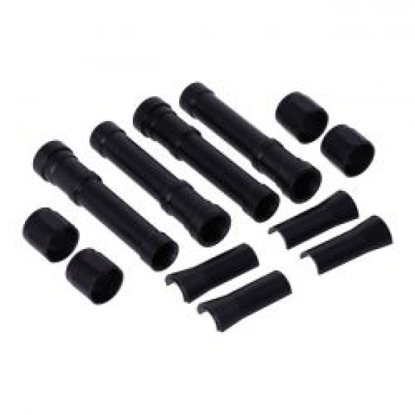 Dippert, Panhead Aluminium-Stoßstangenabdeckungssatz. Schwarz 4er Pack
