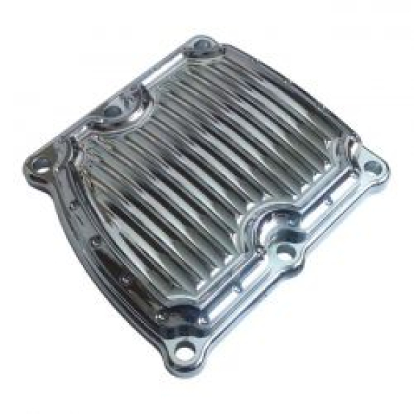 Covingtons, transmission top cover. Dimpled. Chrome