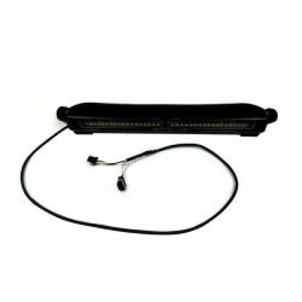 Custom Dynamics, white DRL center windshield trim. Black
