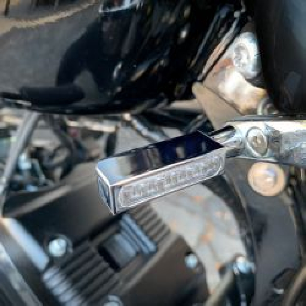 HeinzBikes, Blokk Line LED-Blinker. Chrom