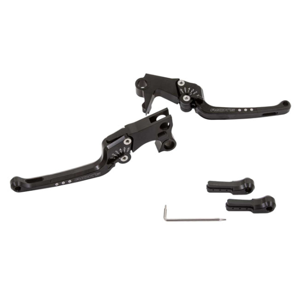 Rick's Motorcycles, Good Guys brake & clutch lever set Black with ece