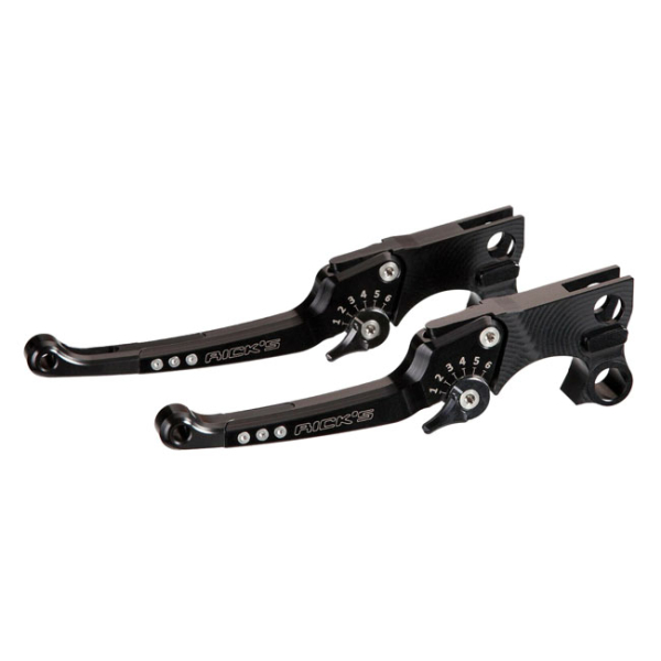 Rick's Motorcycles, Good Guys brake & clutch lever set Black with ECE