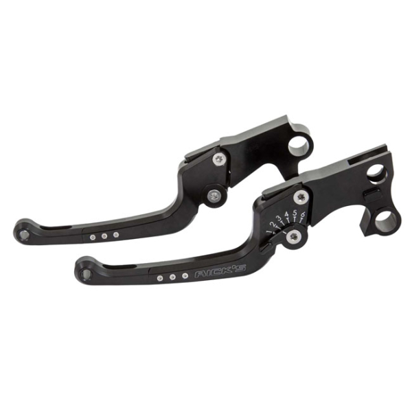 Rick's Motorcycles, Good Guys brake & clutch lever set Black with ECE