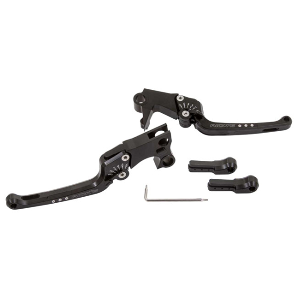 Rick's Motorcycles, Good Guys brake & clutch lever set Black with ece