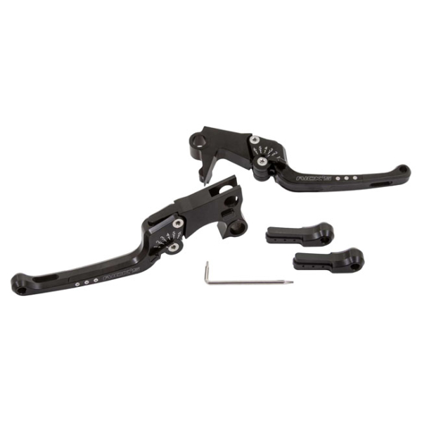 Rick's Motorcycles, Good Guys brake & clutch lever set Black with ECE