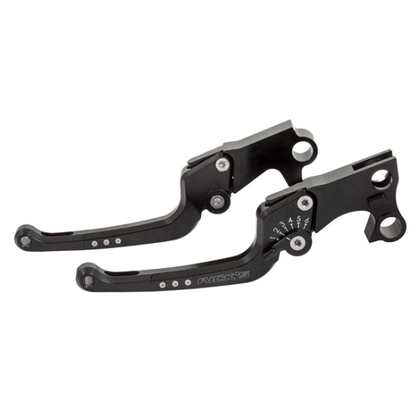 Rick's Motorcycles, Good Guys brake & clutch lever set Black with ECE
