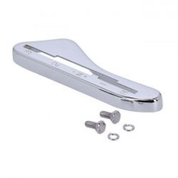 Shifter lever guide, 3-speed & reverse. Chrome