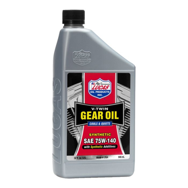 Lucas, V-Twin gear oil 75W-140. Synthetic