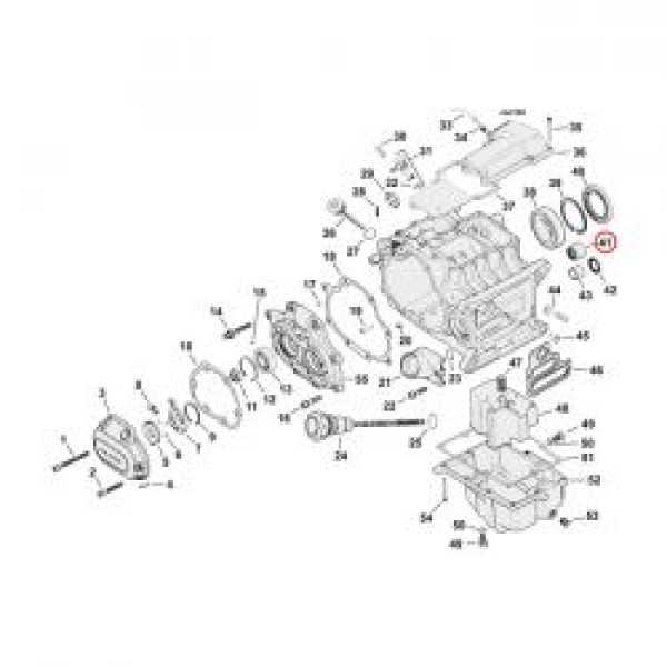 Needle bearing transmission, closed end