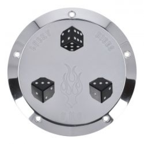 Hells Kitchen Choppers, Derby-Abdeckung Lucky Dice. poliert