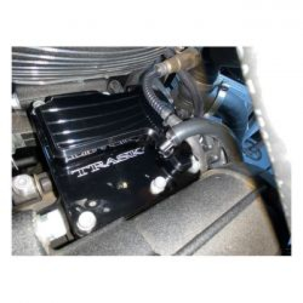 Trask, 'CheckM8' vented transmission top cover. Gloss black