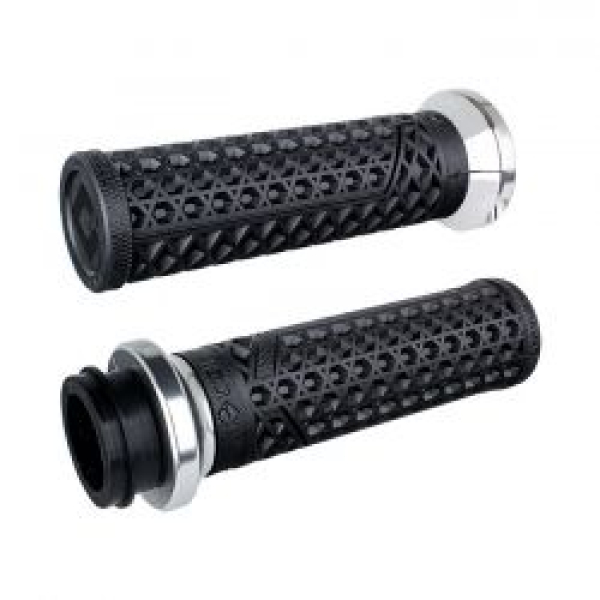 ODI, V-twin Lock-on Griffe Vans Signature, schwarz/silber