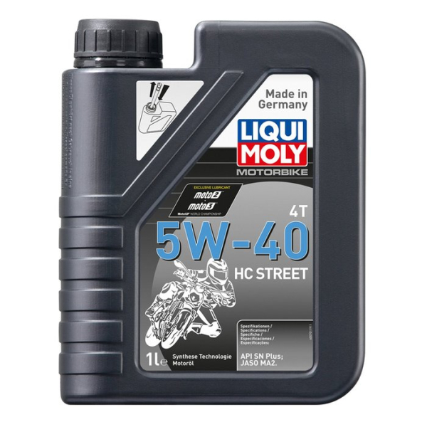 Liqui Moly, 4T 5W-40 HC Street Motoröl. Synthetisch. 1 Liter.