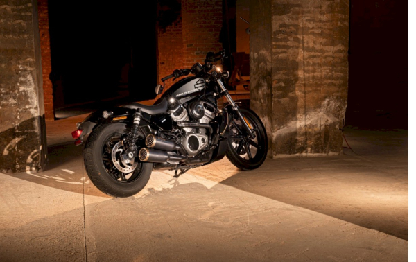 EXHAUST SYSTEM  2-1-2 SYSTEM “ERAZOR” BLACK / SS STEEL FOR SPORTSTER NIGHTSTER 975  WITH EC ABE  EURO 5