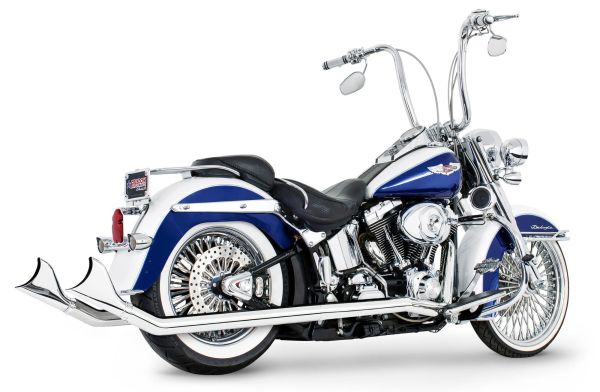 FULL EXHAUST SYSTEM 2-2 DESPERADO FISHTAIL FOR SOFTAIL - EU APPROVAL