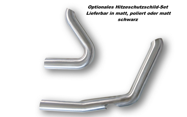 ABGASANLAGE  2-1 ANLAGE "HAMMER CAFE" SS STEEL FÜR M8 SOFTAIL MIT EG ABE EURO 4 & 5