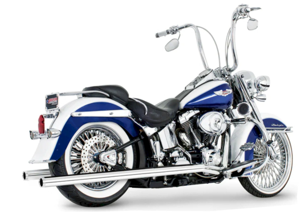 FULL EXHAUST SYSTEM  2-2 "THRUE DUAL MAYAN"  FOR EVO SOFTAIL - EU APPROVED