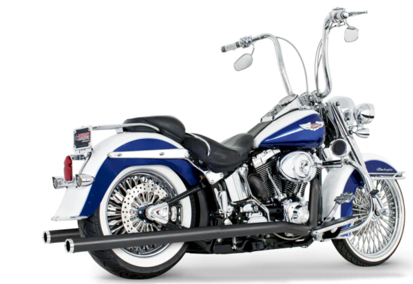 FULL EXHAUST SYSTEM  2-2 "THRUE DUAL MAYAN"  FOR EVO SOFTAIL - EU APPROVED