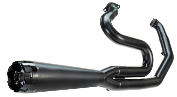 EXHAUST SYSTEM  2-1 SYSTEM “HURRICANE” BLACK / SS STEEL FOR M8 TOURING 107, 114, 117 CUI WITH EC ABE EURO 4 & 5