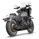 V Performance, „Revolver” Slip-On-Auspuffanlage. Schwarz  22-24 FXBBS Softail Street Bob, 22-24 FXLRS Softail Lowrider S, 22-24 Softail FXLRST Low Rider ST