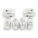 Handlebar switch cap kit, chrome