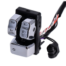 Handlebar switch & wiring kit, clutch side. Black