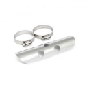 Universal Bullet Hole Hitzeschild 7“ lang chrom