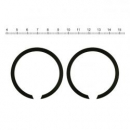 James retaining rings, exhaust flange