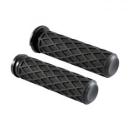 Arlen Ness, Diamond Handlebar Grip Set. Black