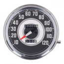 FL speedometer, '41-45 face', silver/black. 2:1 MPH