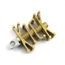 Paughco, 'Old STF' brass kick pedal. Clear