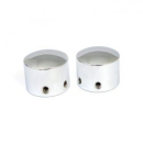 Front axle nut cap kit. Chrome. Domed