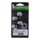 GW, Rocker-Wellenendkappensatz. Acorn-Ausführung. Verchromt.