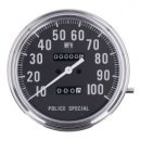 FL speedometer, 'Police face', black. 1:1 MPH
