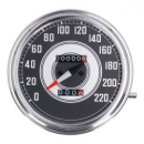 FL speedometer, '41-45 face', silver/black. 1:1 KMH
