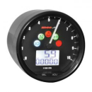 KOSO, D64 multifunctional speedo/tachometer. Black
