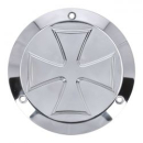 Hells Kitchen Choppers, derby cover Maltese Cross. Polished