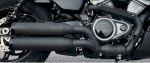 SLIP-ON MUFFLER SET 2-2 BLACK BOLT FOR SPORTSTER RH 975 NIGHTSTER WITH EG ABE EURO 5